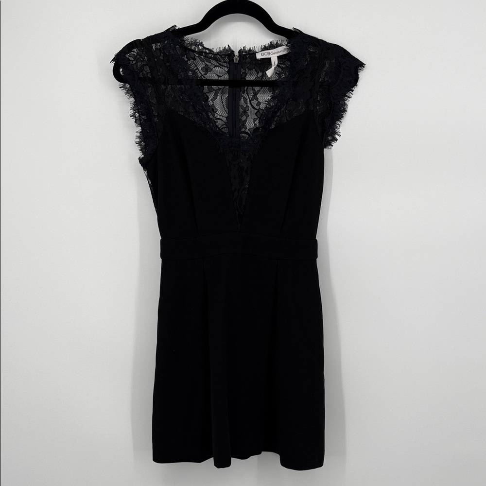 BCBGeneration Black Lace Mini Dress